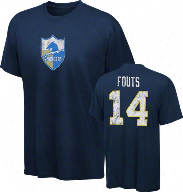 San Diego Chargers Youth Melancholy Reebok Dan Fouts Name & Number T-shirt