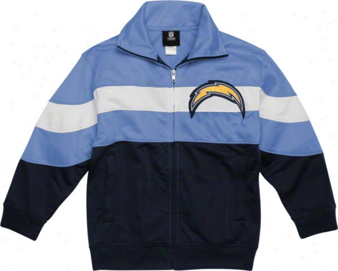 San Diego Chargers Youth Bold Stripe Track Jacket