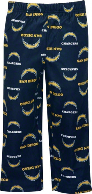 San Diego Chargers Youth Navy Printed Logo Sleep Pants