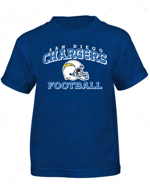 San Diego Chargers Youth Navy Stacked Helmet T-shirt