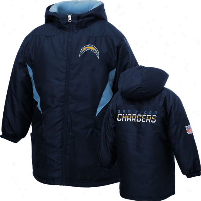 San Diego Chargers Youth Sideline Momentum Mid-weigh tJacket