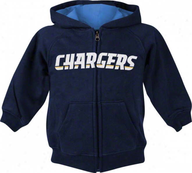 San Diego Chargers Youth Sportsman Full-zip Fleece Hooded Sweeatshirt