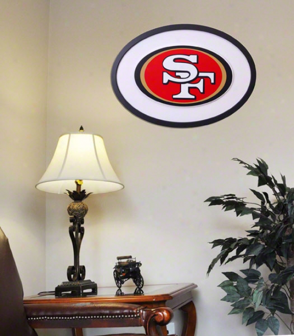 San Francisco 49ers 31 Inch Logo Wall Art