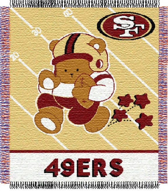 San Francisco 49ers 36x46 Baby Treble Woven Jcquard Throw