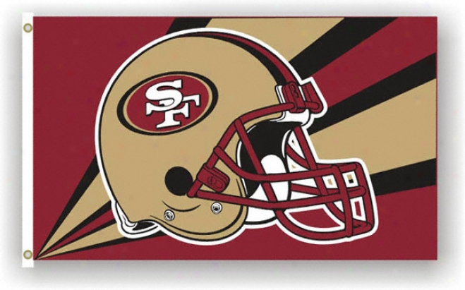 San Francisco 49ers 3x5 Helmet Flag