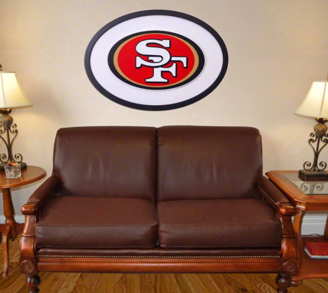 San Francisco 49ers 46 Inch Logo Wall Art