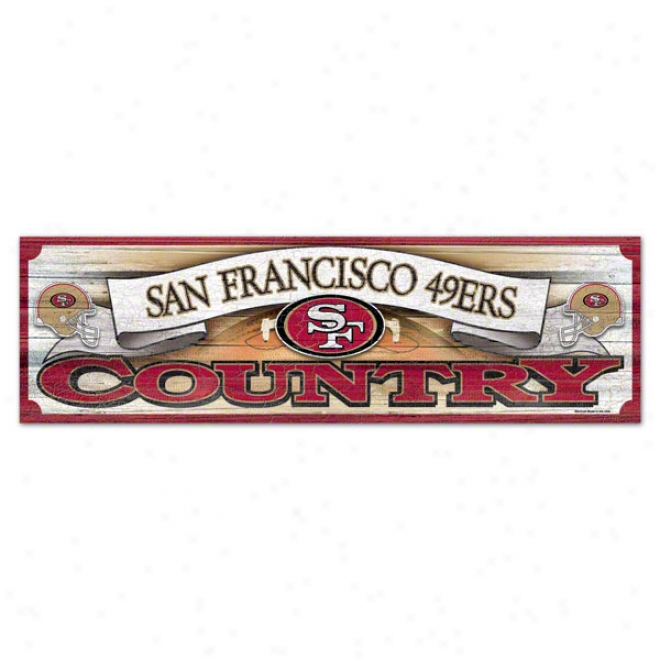 San Francisco 49ers 9x30 Wood Sign