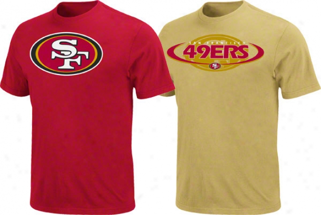 San Francisco 49ers Cardinal/harvest Gold 2 T-shirt Combo Pack