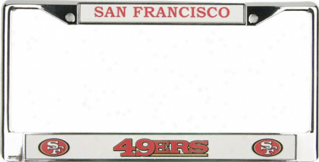 San Francisco 49ers Chrome Permit Plate Frame