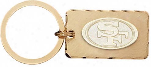 San Francisco 49ers Gold Plated Brass Key Chain