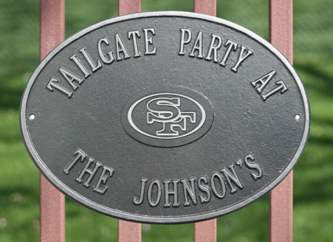 San Francisco 49ers Personalized Pewter And Soft and clear  Indoor/outdoor Plaque