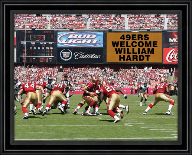 San Francisco 49ers Scoreboard Memories Customized 11x14 Black Famed Photograph