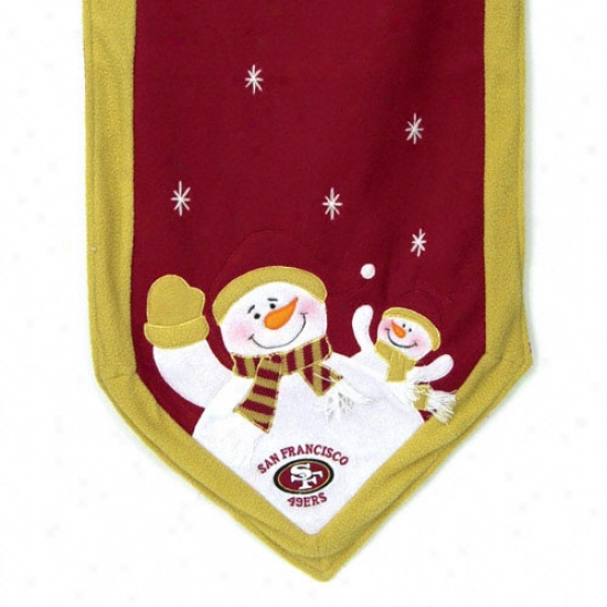 San Francisco 49ers Snowman Table Runner