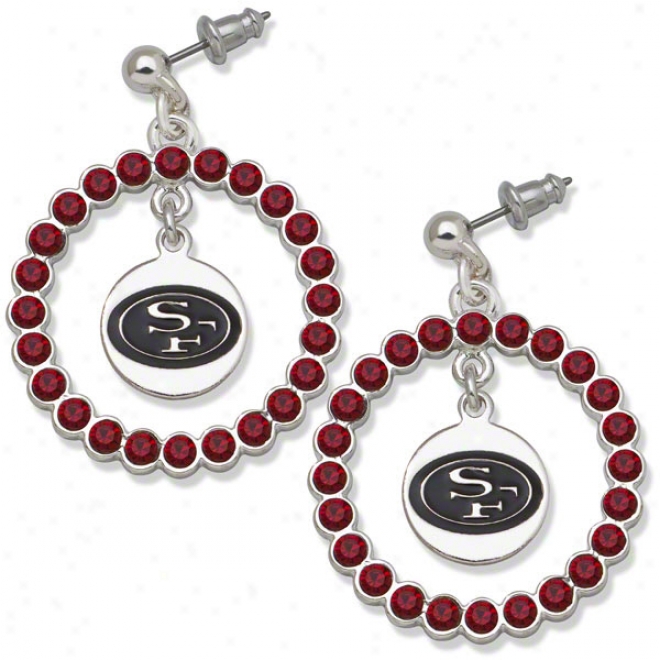 San Francisco 49ers Spirit Crystal Earrings