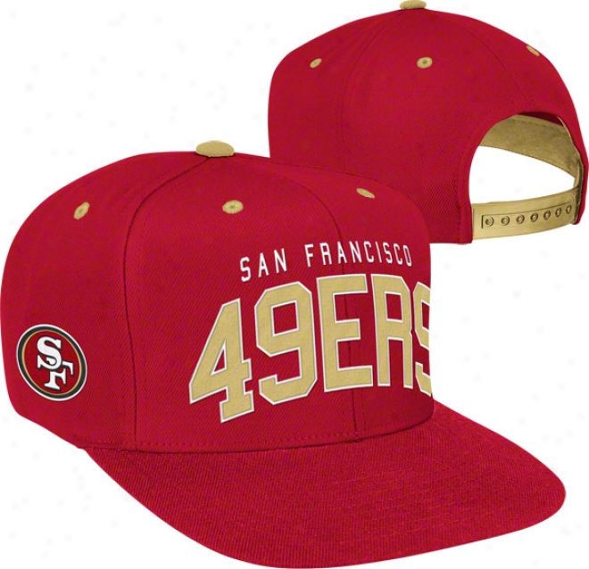 San Francisco 49ers Team Arch Snaback Adjustabld Hat