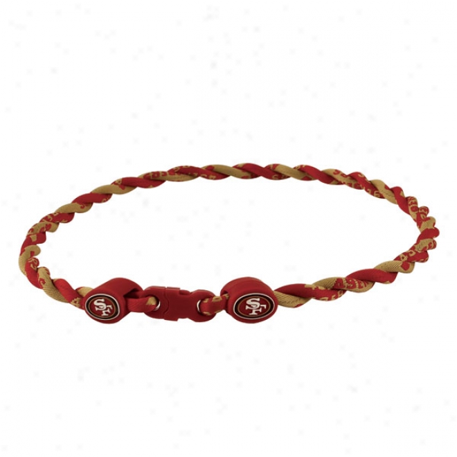 San Francisco 49ers Twist Titanium Necklace