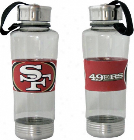 San Francisco 49ers Water Bottle: 24oz Polycarb Water Bottle