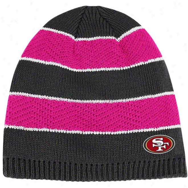 San Francisco 49ers Women's Breast Cancer Awareness Uncuffed Knit Hat