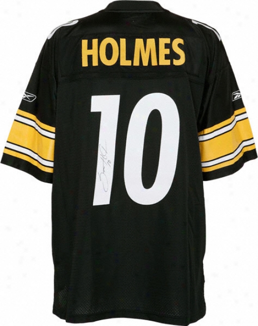 Santonio Holmes Autographed Jersey  Details: Pittsburgh Steelers, Eqt Jersey