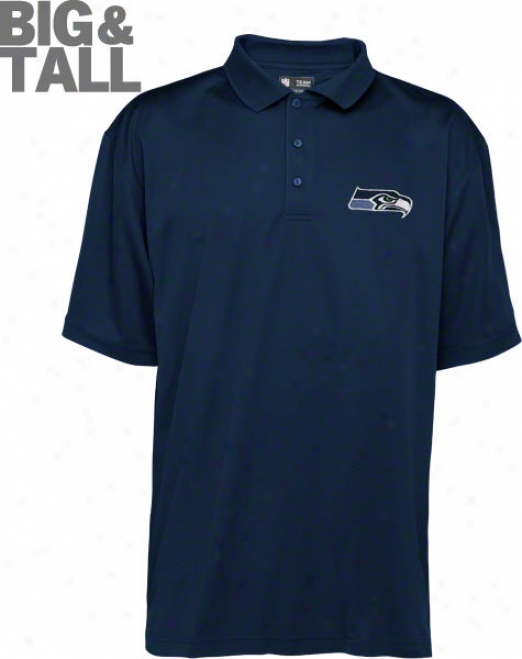 Seattle Seahawks Big & Tall Td Synthetic Performance Polo