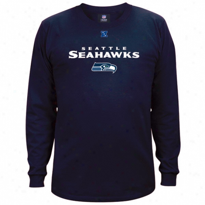 Seattle Seahawos Blue Critical Victory Iii Long Sleeve T-shirt