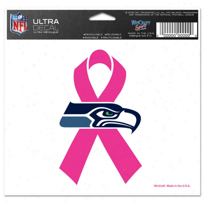 Settle Srahawks Breast Cancer Awareness 4x6 Ultra Decal