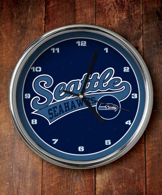 Seattle Seahawks Chrome Clock