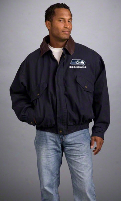 Seattle Seahawks Jacket: Navy Reebok Navigator Jadket