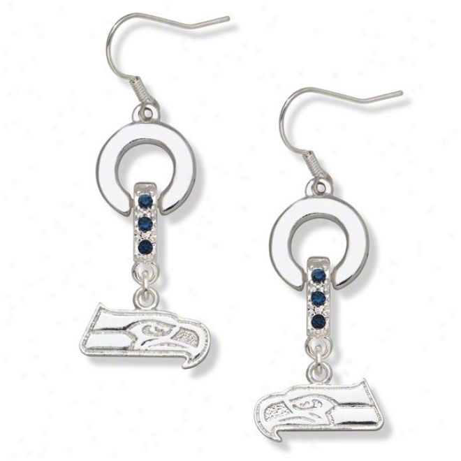 Setztle Seahawks Mvp Crystal Earrings