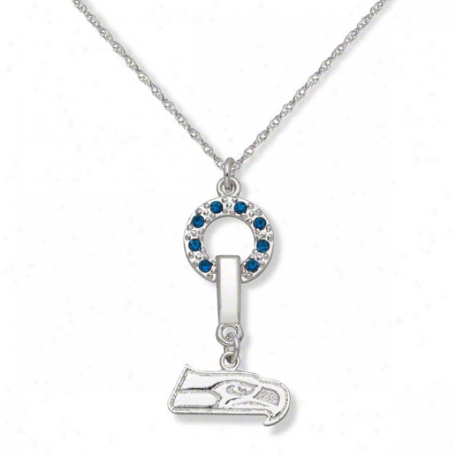 Seattle Seahawks Mvp Crystal Necklace