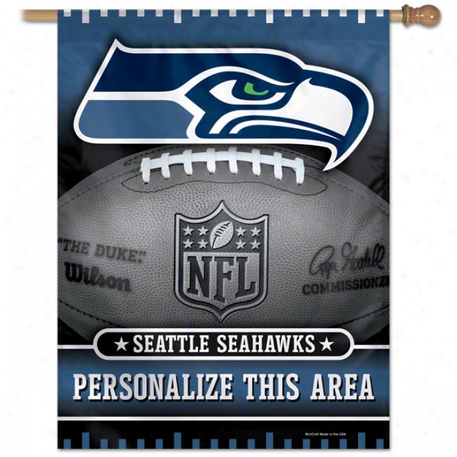 Seattle Seahawks Personalized Vertical Flag: 27x37 Banner