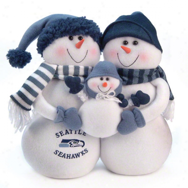 Seattle Seahawks Plush Snowman Family