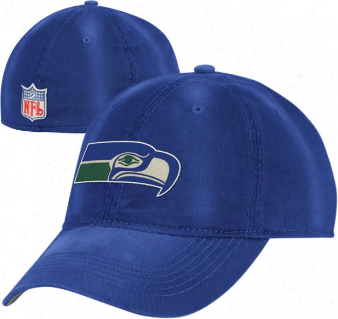 Seattle Seahawks Throwback Hat: Vintage Sandblasted Slouch Flex Hat