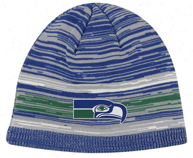 Seattle Seahawks Throwback Knit Hat: Vintage Classic Uncuffed Knit Hat