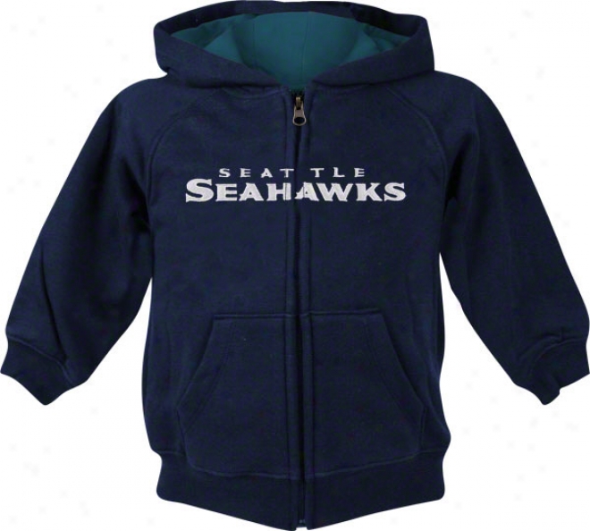 Settle Seahawks Toddler Sportsman Full-zip Fleece Hooded Sweatxhirt