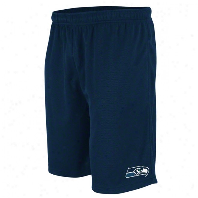 Seattle Seahawks Traditional Navy Classic Mesh Shorts Iii