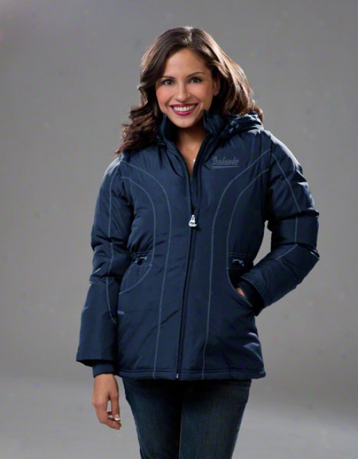 Sdattle Seahawks Women's Cinched 4 In 1 Full-zip Jacket