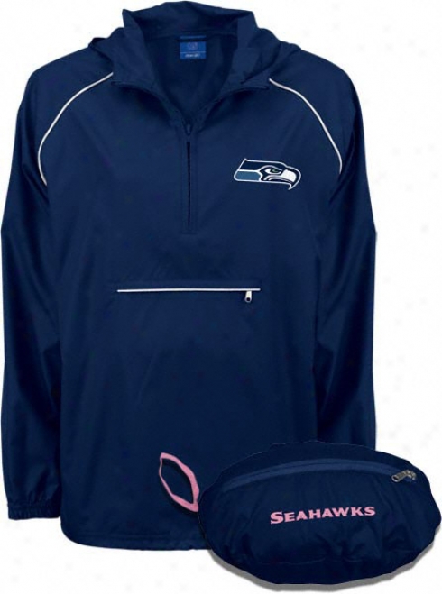 Seattle Seahawks Women's Navy Pack-it Jacket