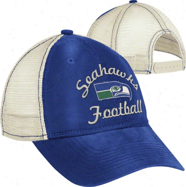 Seattle Seahawks Women's Throwback Hat: Vintage Classic Slouch eMsh Back Adjustable Cardinal's office