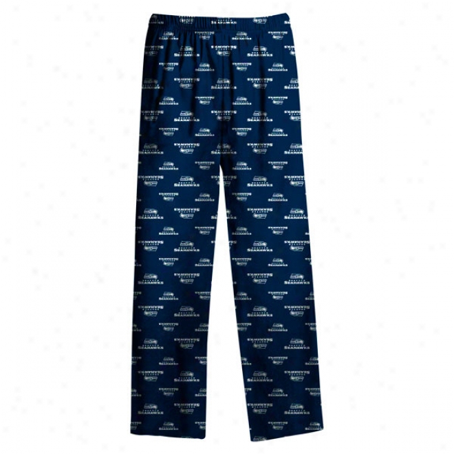 Seattle Seahawks Youth Blue Printed Logo Sleep Pants