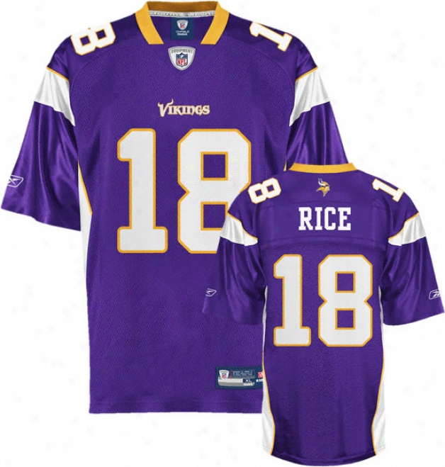 Sidney Rice Jersey: Reebok Purple Replica #18 Minnesota Vikings Jersey