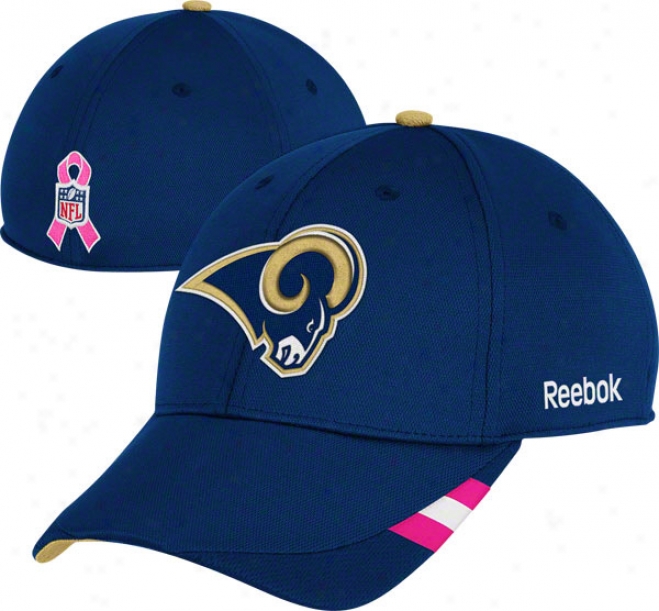 St. Louis Rams 2011 Breast Cancer Awareness Coaches Sideline Structured Flex Hat