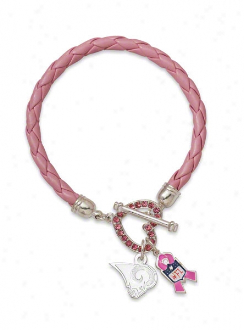 St. Louis Rams Breast Cancer Awareness Bracelet