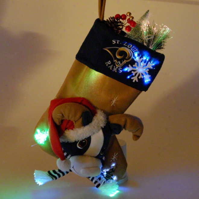 St. Louis Rams Fiber Optic Mascot Stocking