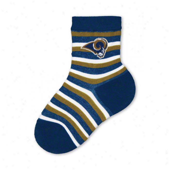 St. Louis Rams Infant Navy Nfl Stripe Socks