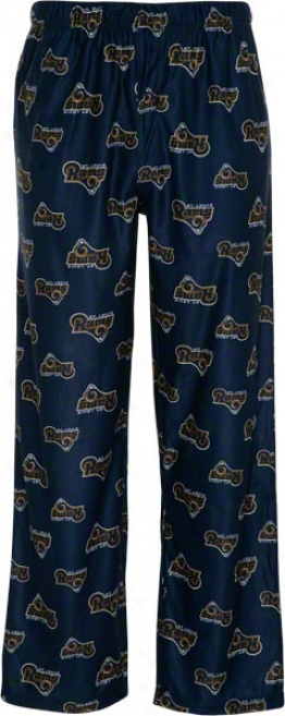 St. Louis Rams Kid's 4-7 Navy Printed Logo Sleep Pants