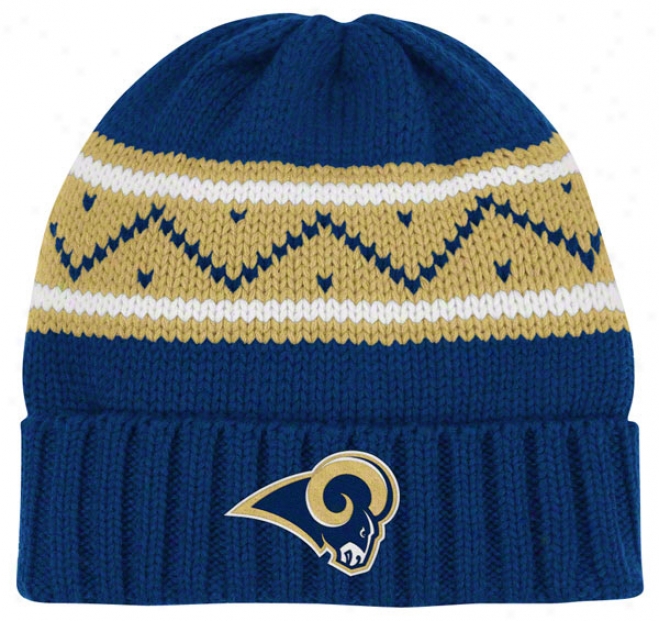 St. Louis Rams Knit Hat: Jacqhard Cuffed Knit Hat