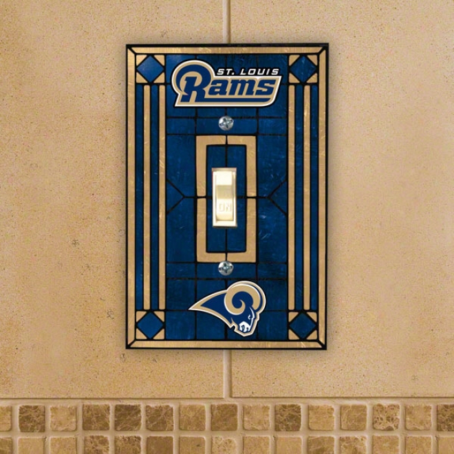 St. Louis Rams Light Switch Cover: Single Glass