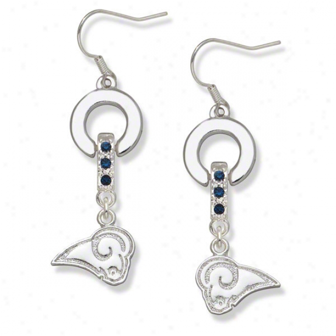 St. Louis Rams Mvp Crystal Earrings