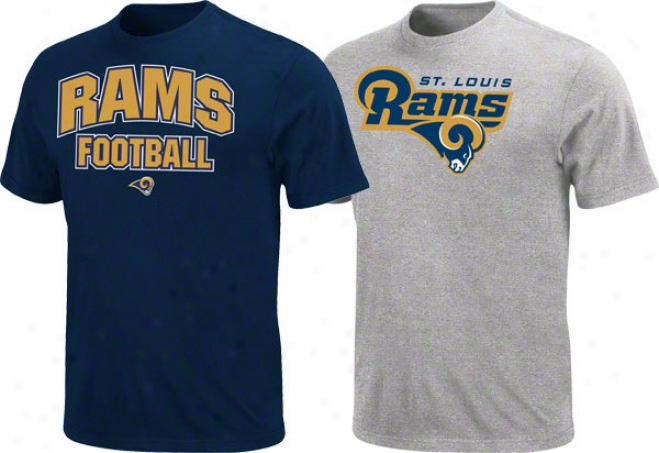 St. Louis Rams Navy/steel 2 T-shirt Combo Pack